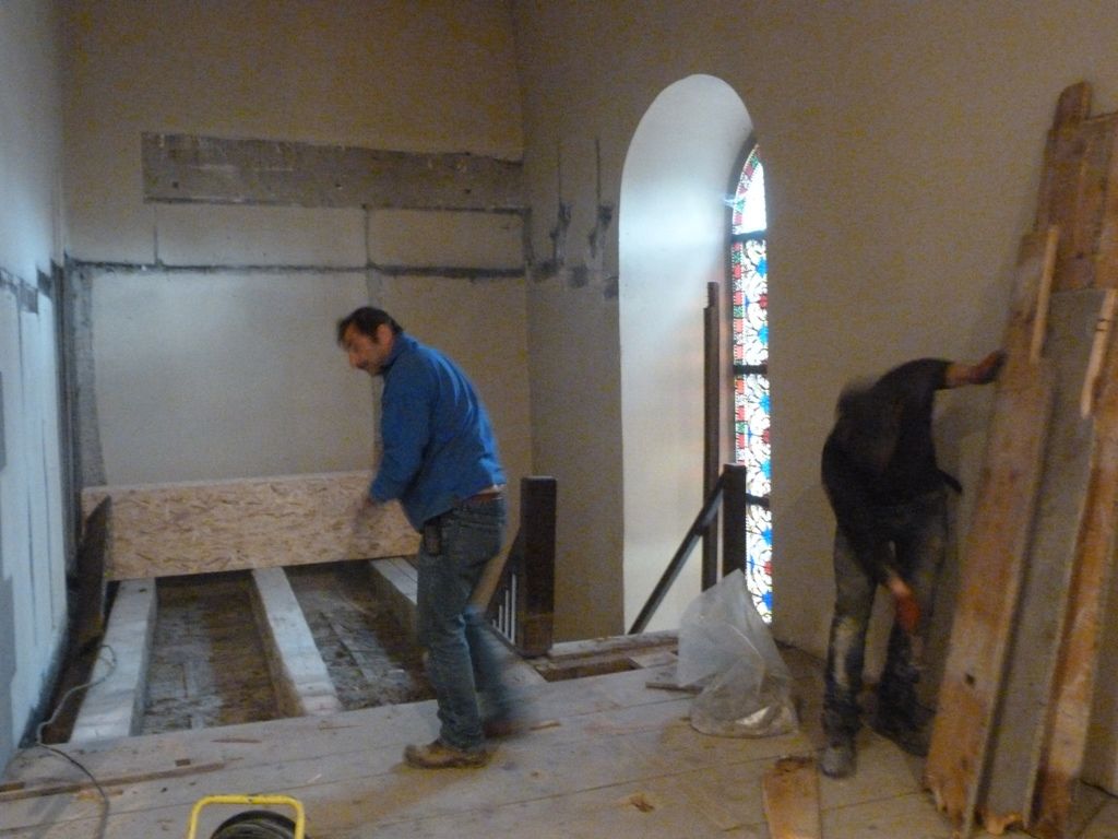 Rflection plancher tribune glise